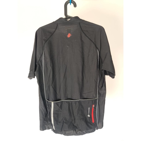 (V) HINCAPIE SPORTWEAR MEN'S FULL ZIP Cycling Jersey SS LARGE CANADA MADE BLACK - Picture 6 of 9
